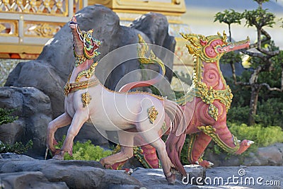 Himmapan creatures animal Stock Photo