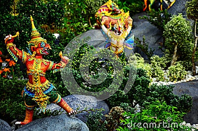 Himmapan Creatures : Garuda, Statues and decorations at the Royal Cremation Ceremony , Bangkok, Thailand Stock Photo