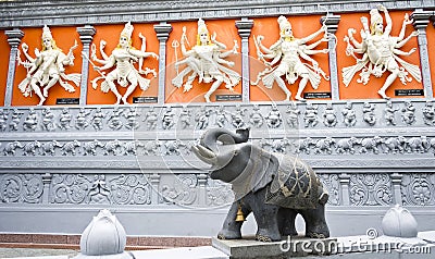 Hindi Gods and Elephant Stock Photo