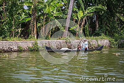 Hindu on a boat Editorial Stock Photo