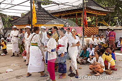 Hindu ceremony , in - Nusa Penida, Indonesia Editorial Stock Photo