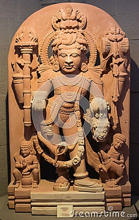 Bhairava Plaster caste Idol Stock Photo