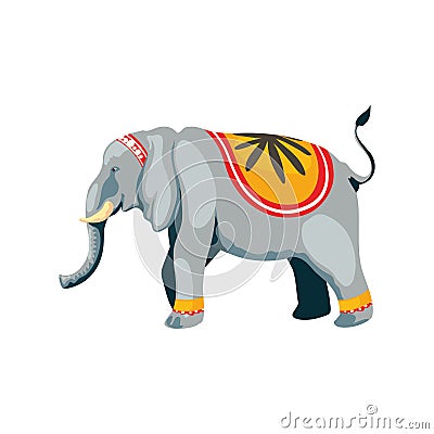 hindu elephant illustration Vector Illustration