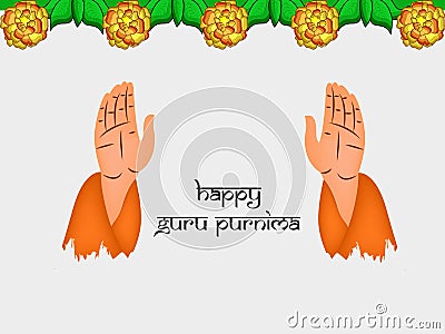 Hindu festival Guru Purnima Vector Illustration