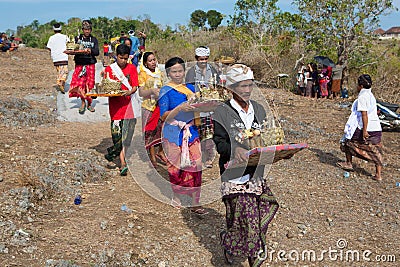 Hindu funeral, Sebuluh,Nusa Penida provinz. Bali, Indonesia Editorial Stock Photo