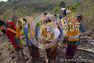 Hindu funeral, Sebuluh,Nusa Penida provinz. Bali, Indonesia Editorial Stock Photo