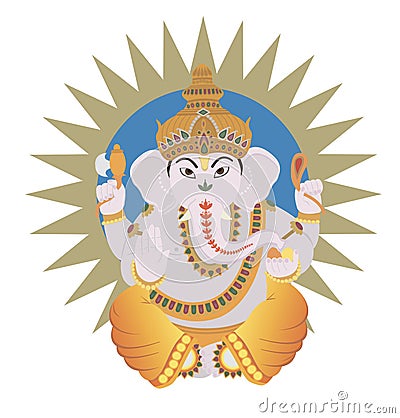 Hindu Ganesh Vector Illustration