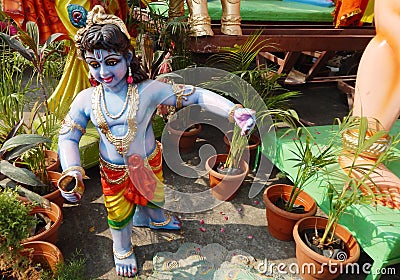 Hindu God Krishna Editorial Stock Photo