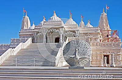 Hindu Mandir Temple made of Marble Stock Photo