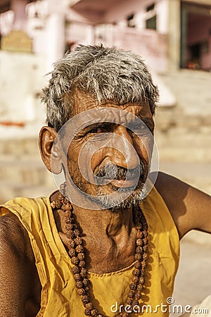 A hindu monk at Varanasi Editorial Stock Photo