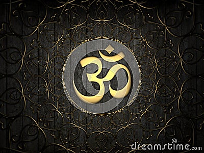 Hindu Om Icon Stock Photo