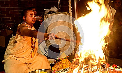 Hindu priest Editorial Stock Photo