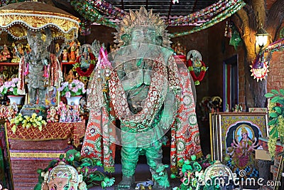 Hindu sacred elephant statues Ganesha, god of Hindu people worshiped Ganesh Festival Concept Stock Photo