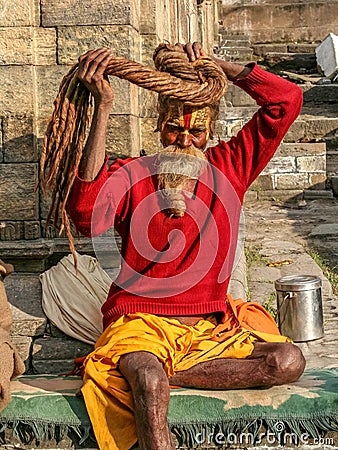 Hindu Sadhu Editorial Stock Photo