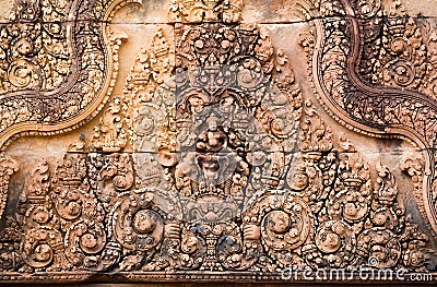 Hindu Sky God Indra carving Stock Photo