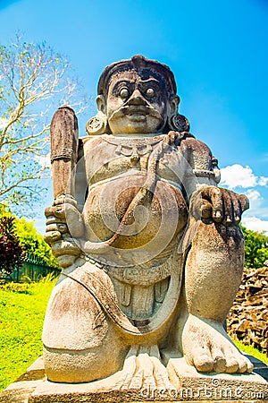 Hindu statue in the Ancient mystical old Hindu Prambanan temple near Yogyakarta, Java island Indonesia Stock Photo