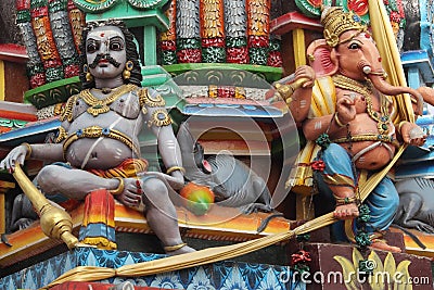 Hindu statues Stock Photo