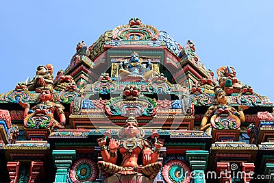 Hindu Temple in Bangkok Stock Photo