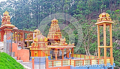 The Hindu Temple in gorge Editorial Stock Photo