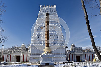 Hindu Temple of Greater Chicago Editorial Stock Photo
