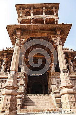 Hindu temple in the Mandore gardens, Jodhpur, Rajasthan, India Stock Photo