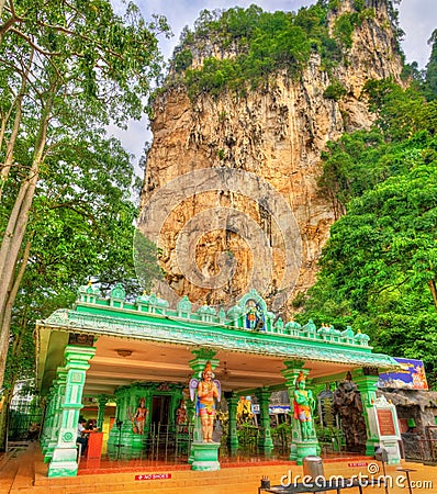 Hindu temple at the Ramayana Cave, Batu Caves in Kuala Lumpur, Malaysia Stock Photo