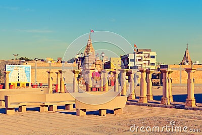 Swami Narayan Mandir in Dwarka Stock Photo