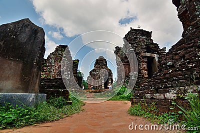 Hindu temples. My Son. Quáº£ng Nam Province. Vietnam Editorial Stock Photo