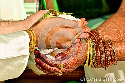 Hindu wedding ritual Stock Photo