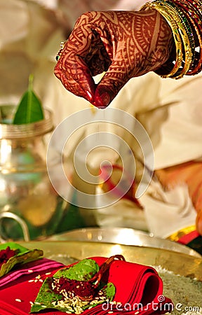 Hindu wedding ritual Stock Photo