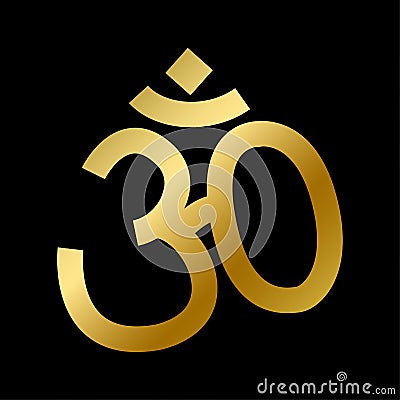 Hinduism faith symbol isolated religion hindu sign Vector Illustration