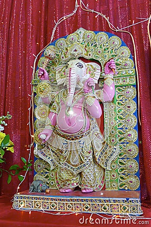 Hinduism gods and goddesses Ganesha statue Editorial Stock Photo