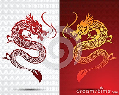 Hinese Dragon Vector Illustration