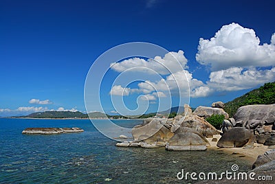 Hinta rock ko samui Stock Photo