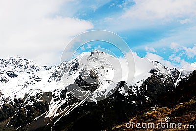 Hintere SchÃ¶ntaufspitze in solda sulden, Alps Italy Stock Photo