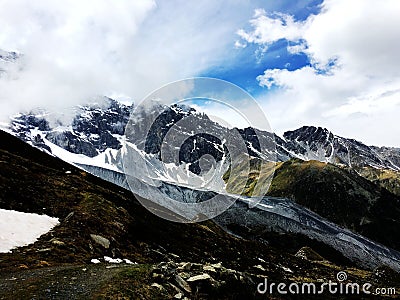 Hintere SchÃ¶ntaufspitze in solda sulden, Alps Italy Stock Photo