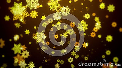 Hintergrund-Goldthema der Weihnachtsbewegung grafisches, mit Schneeflocken im stilvollen und eleganten Thema, geschlungen lizenzfreie abbildung Hintergrund-Goldthema der Weihnachtsbewegung grafisches, mit Schneeflocken im stilvollen und eleganten Thema, geschlungen lizenzfreie abbildung