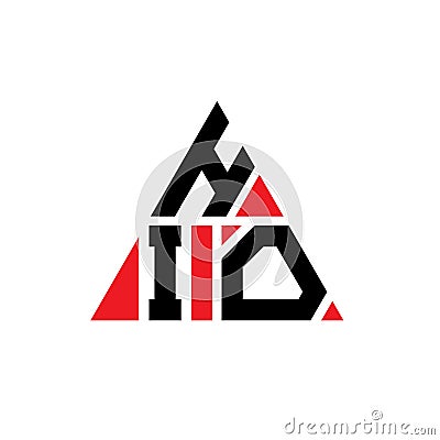 HIO triangle letter logo design with triangle shape. HIO triangle logo design monogram. HIO triangle vector logo template with red Vector Illustration
