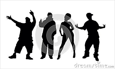 Hip hop attitude Vector Illustration