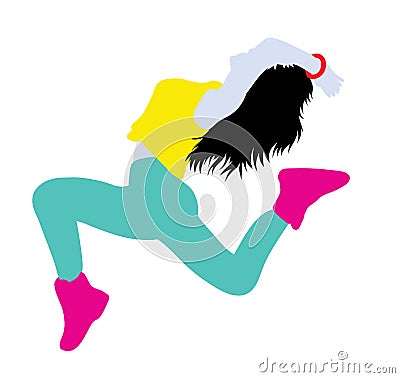 Hip Hop Dancer Silhouette Vector Illustration