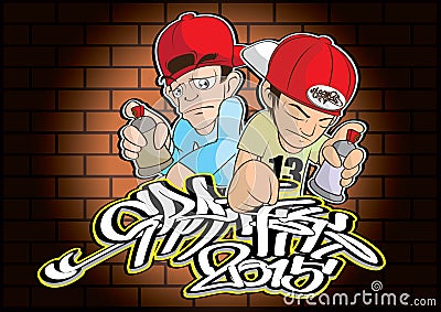 Hip Hop Graffiti Vector Illustration
