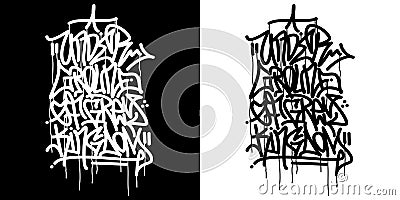 Abstract Hip Hop Hand Written Graffiti Vector Illustration Vector Illustration