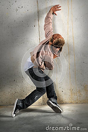 Hip Hop Man Dancing Stock Photo