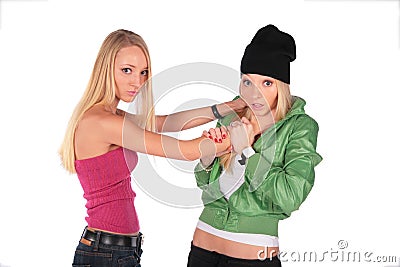 Hip-hop and pretty: hatred Stock Photo
