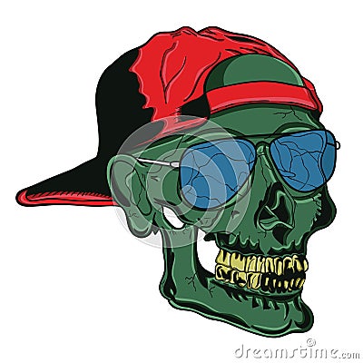 Hip Hop Skull Stock Photo