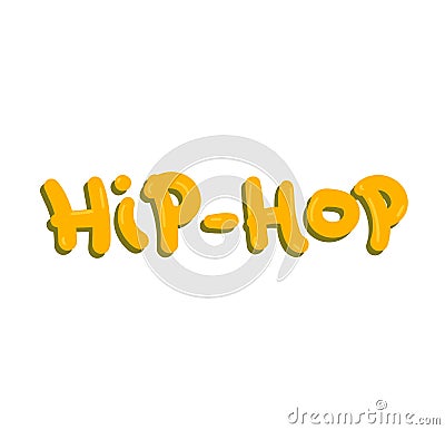 Hip-hop text vector. Vector Illustration