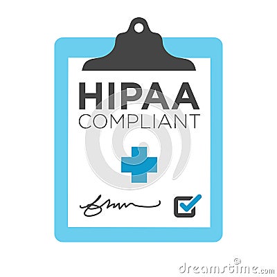 HIPAA Compliance Graphic Vector Illustration