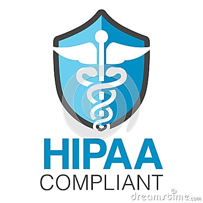 HIPAA Compliance Icon Graphic Vector Illustration