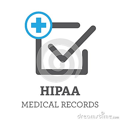 HIPAA Compliance Icon Graphic Vector Illustration