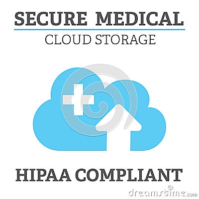 HIPAA Compliance Icon Graphic Vector Illustration